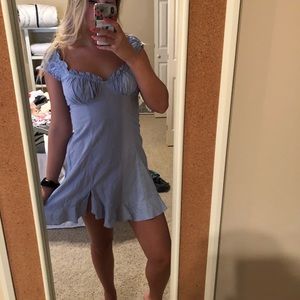 Blue babydoll free people dress